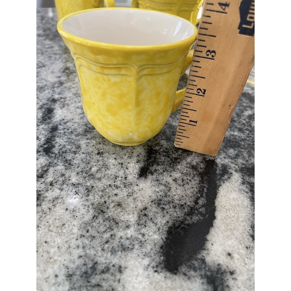 Vintage Mikasa Country Charm Cornsilk 🌽Yellow Mug and Saucer Set of 4 - Picture 7 of 7